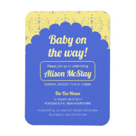 Imán Invitación a Baby Shower de Hydrangea Block