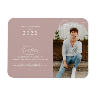 Imán Invitación a graduación de fotografía mínima de Ro