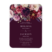 Invitación a la boda de Dahlia en la flor de otoño