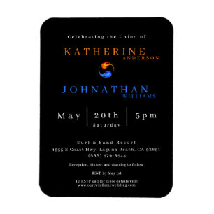 Imán Invitación a la boda de la llama gemela-