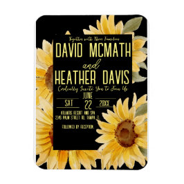 Imán Invitación a la boda del girasol