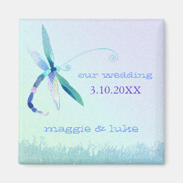 Imán Invitación a la boda Dreamy Garden Dragonfly