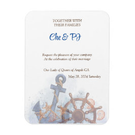 Imán Invitación a la boda náutica