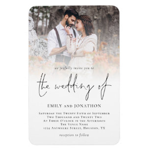 Imán Invitación a la boda por superposición de foto de 