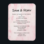 Imán Invitación a la celebración del Boda de Sencillo P<br><div class="desc">Una simple tarjeta color de agua rosa o una invitación.</div>