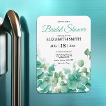 Imán Invitación a la ducha de novia Eucalyptus moderno<br><div class="desc">El verde Eucalyptus Bridal Shower Invitación a la ducha 🌿 Magnet ✨ Elegante Green Bliss: Bridal Shower Magnets para Recuerdos apreciados ✨ 🌿 Anunciar su celebración con un toque de belleza y sofisticación de la naturaleza a través de nuestros Verdor Magnetos de Ducha Bridal. Diseñados a la perfección, estos encantadores...</div>