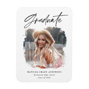 Imán Invitación a la fiesta de graduación de tipografía