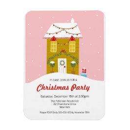 Imán Invitación a la fiesta de los Navidades de la casa