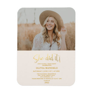 Imán Invitación a la fotografía de un Fiesta con guión