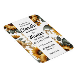 Imán Invitación a Parche de Girasol