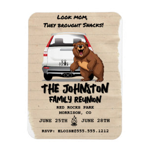 Imán Invitación a una reunión familiar divertida con Be