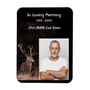 Imán Invitación al Servicio Memorial Ciervo Macho al Ai