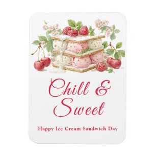 Imán Invitación de Acuarela del Día del Sándwich de Hel
