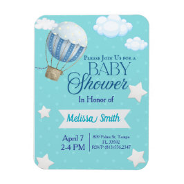 Imán Invitación de Baby Shower a Whimsical Hot Air Ball