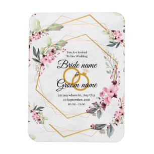Imán invitación de boda