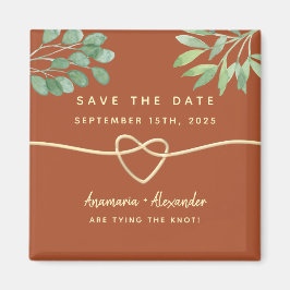 Imán Invitación de boda de terracota rústica para guard