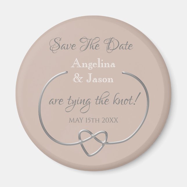 Imán Invitación de boda Dusty Rose para guardar la fech (Frente)