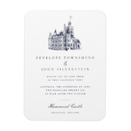 Imán Invitación de boda elegante de castillo vintage