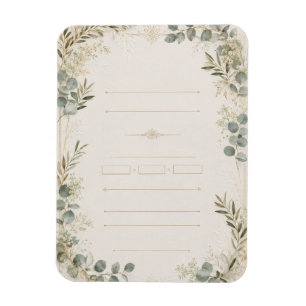 Imán Invitación de Boda Europea - Jardín Atemporal