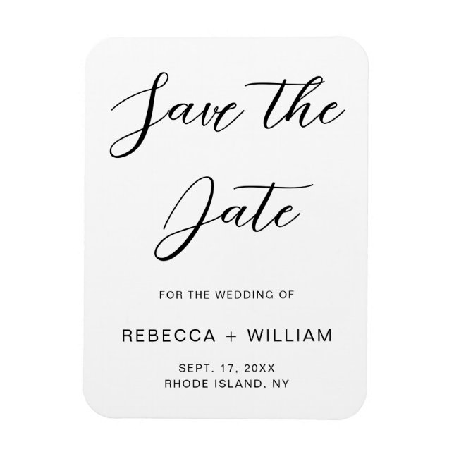 Imán Invitación de boda personalizada (Vertical)