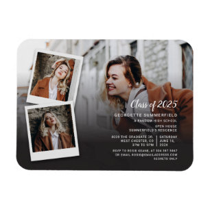 Imán Invitación de Colaje de Fotos de Graduación 2026