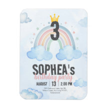 Invitación de cumpleaños de arcoíris mágico