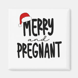 Imán Invitación de embarazo y parto Santa Hat