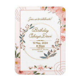 Imán Invitación de fiesta de cumpleaños