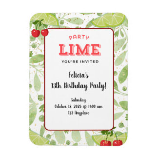 Imán Invitación de fiesta "Lime"
