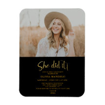 Invitación de foto de fiesta de graduación con gui