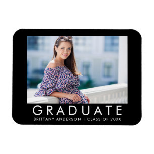 Imán Invitación de fotografía de moda para graduación d