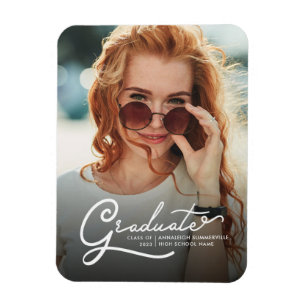 Imán Invitación de fotos de graduación 2025