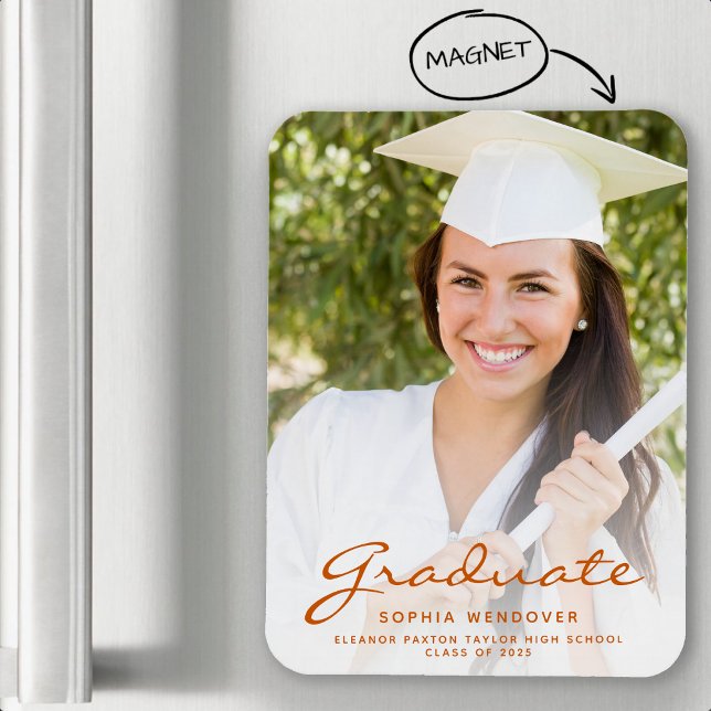 Imán invitación de Grad de Naranja de guión quemado por (Subido por el creador)