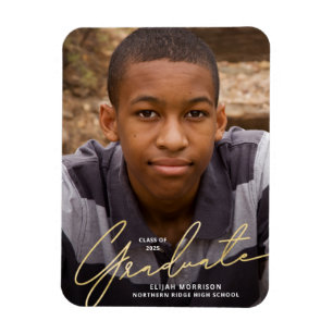 Imán Invitación de Graduación de Fotografía por Sobrepo