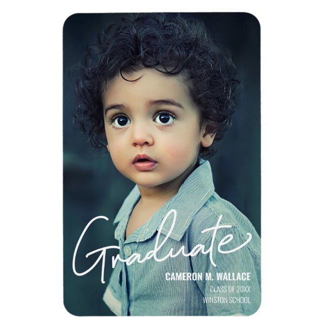 Imán Invitación de graduación de niños de jardín de inf (Vertical)