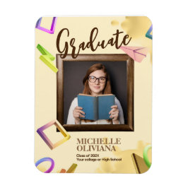 Imán Invitación de graduación elegante y creativa