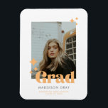 Imán Invitación de graduación moderna Invitación a la c<br><div class="desc">Moderna Invitación de Graduación Casa abierta invita a Clementine</div>