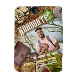 Imán Invitación de graduación personalizada de aventure