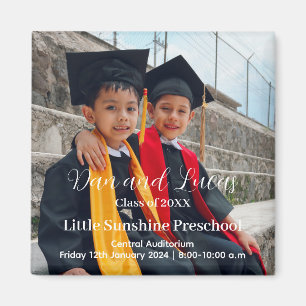 Imán Invitación de graduación preescolar
