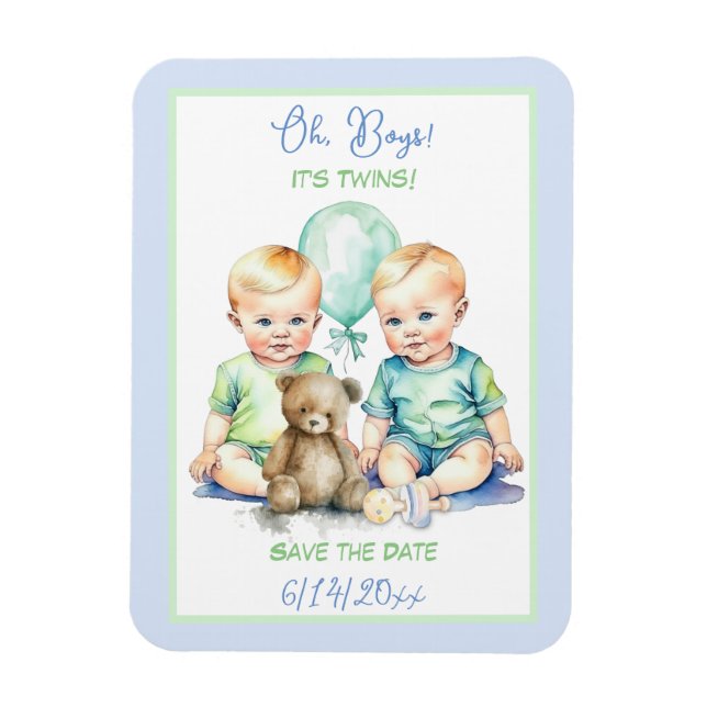 Imán Invitación de guardar la fecha para baby shower de (Vertical)