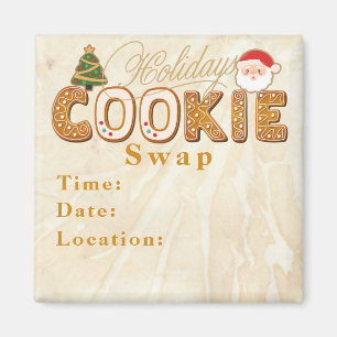 Imán Invitación de intercambio de cookies de vacaciones