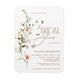 Imán Invitación de Jardín Floral Boho con Letra Moderna