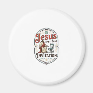 Imán Invitación de silla vacía de Jesús Invitación de s