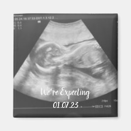 Imán invitación de ultrasonido de bebé