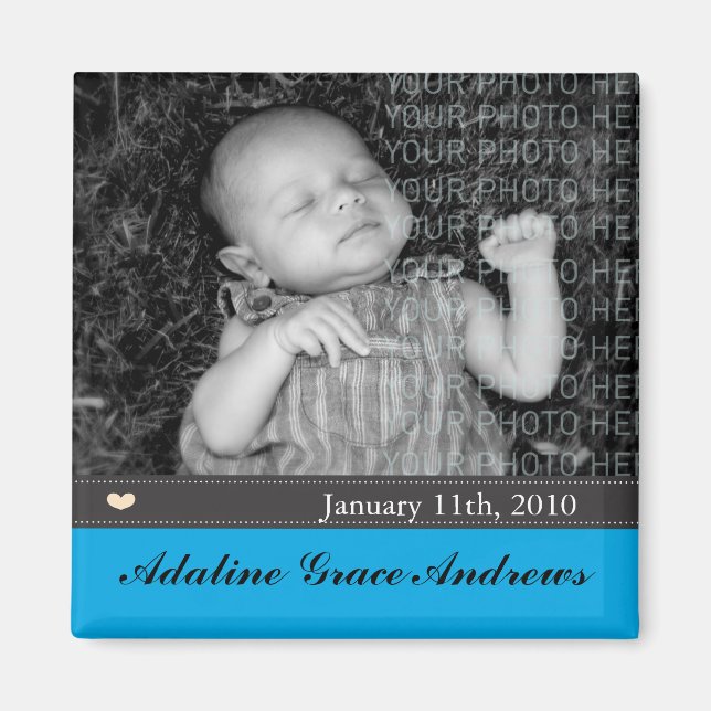 Imán Invitación del bebé (Frente)