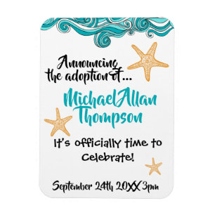 Imán Invitación del fiesta de la adopción de la