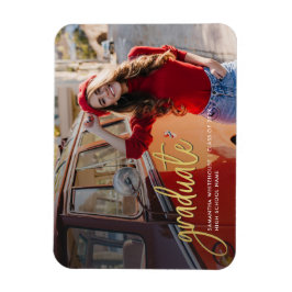 Imán Invitación Graduación de Foto Grad 2025