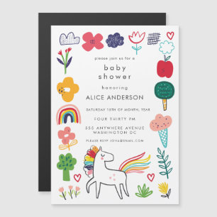  IMÁN  Invitación linda y dulce de ducha de bebé d