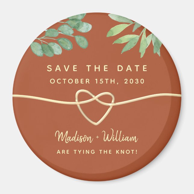 Imán Invitación personalizada de boda para guardar la f (Frente)