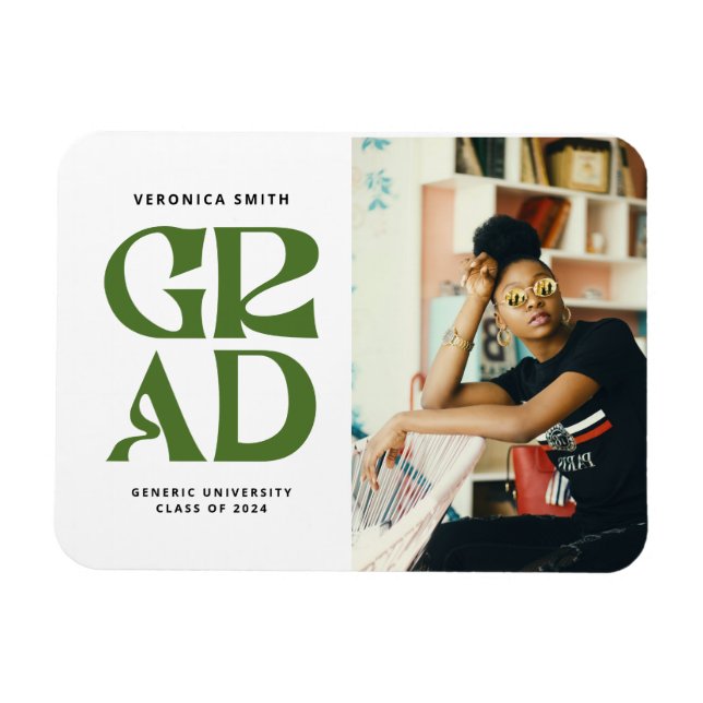 Imán Invitación Retro Grad (Horizontal)
